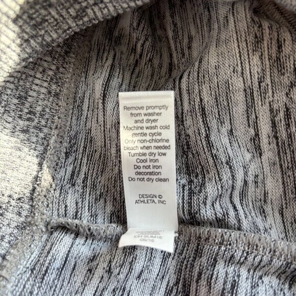 ATHLETA Downplay Medium Knit Mini Grey Pocket Drawstring Pullon Stretch - Picture 5 of 7